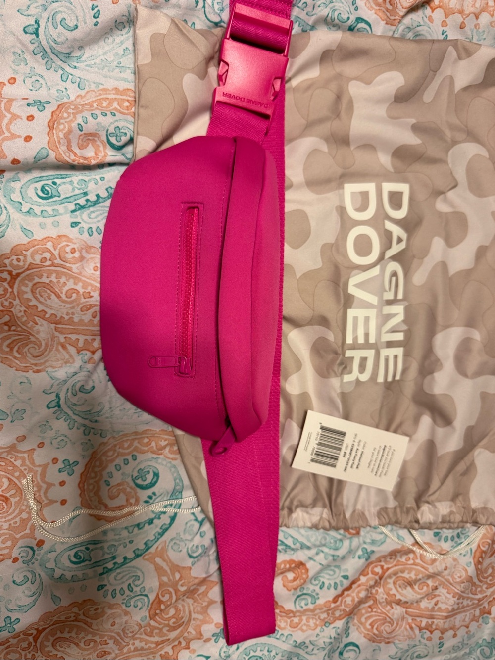 Dagne Dover Pink Neoprene Belt Bag